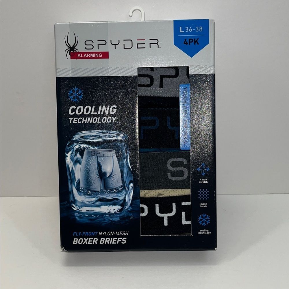 New - Spyder Performance Mesh Boxer Briefs in size L 36-38 4 pk